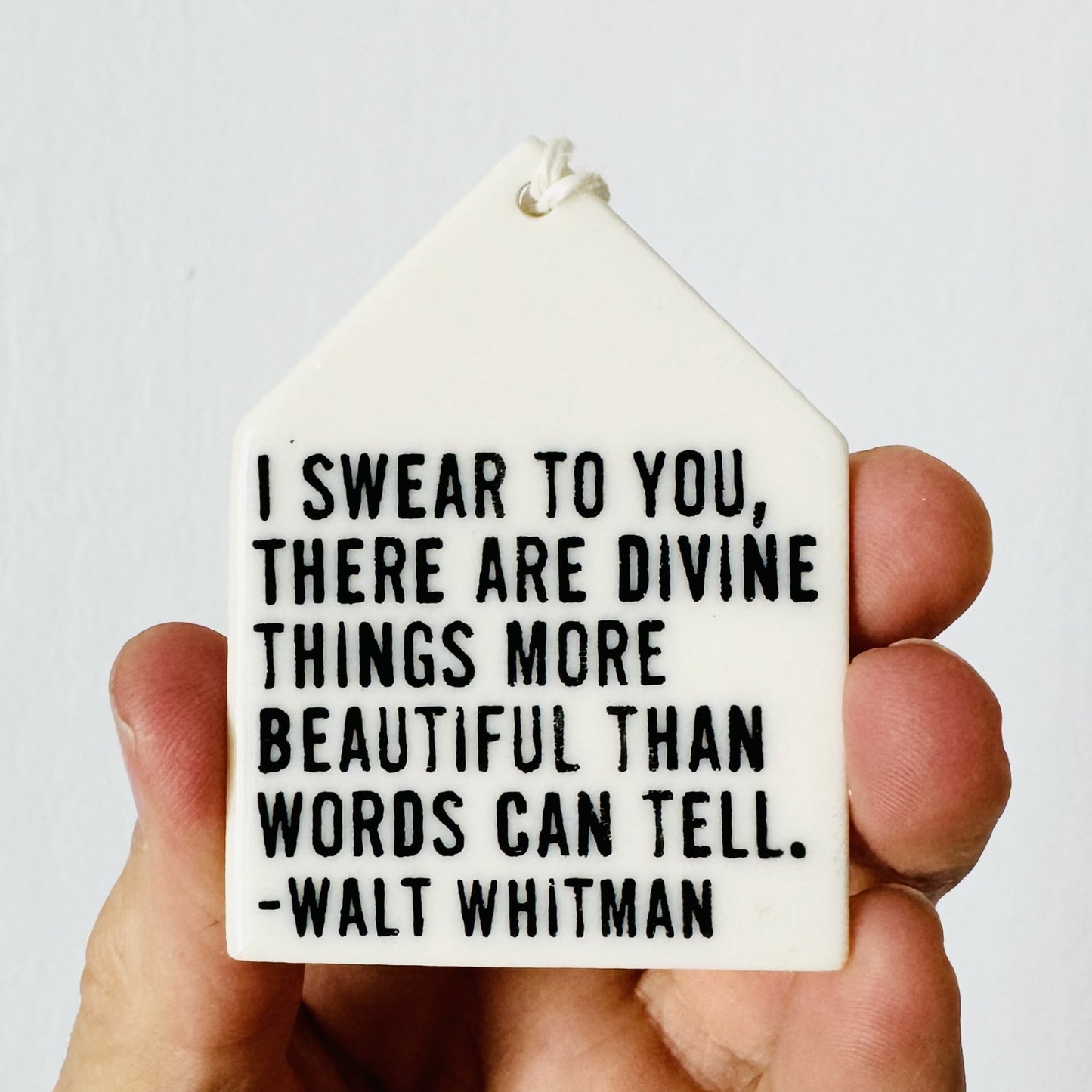 walt whitman ceramic wall tag