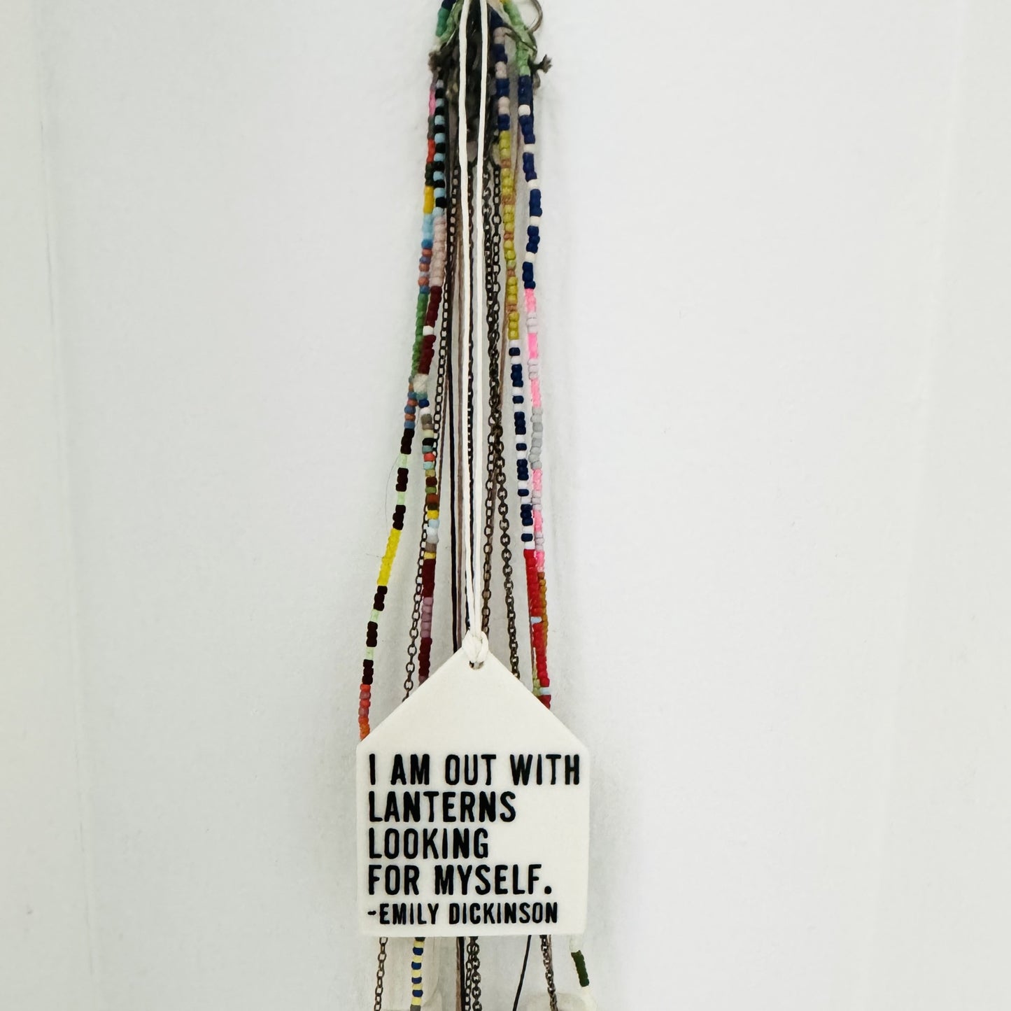 emily dickinson ceramic wall tag