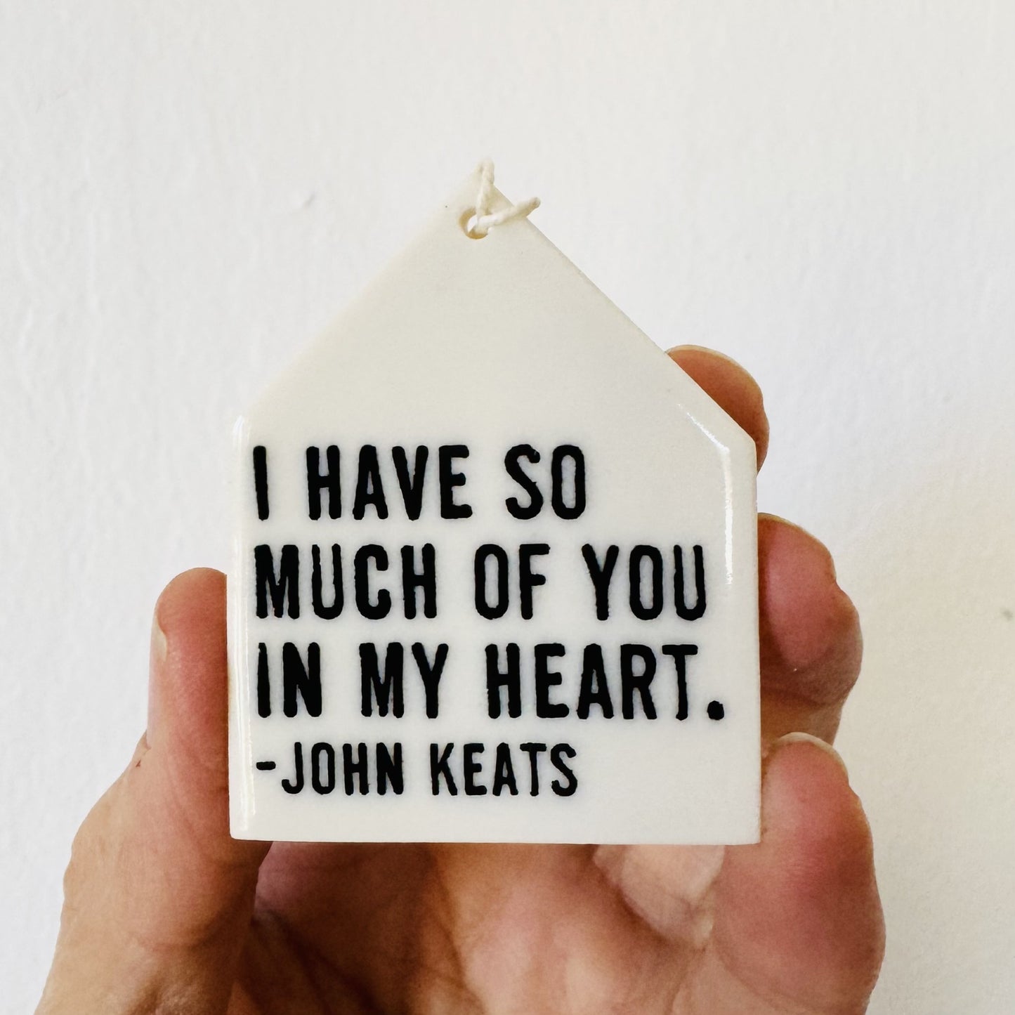 john keats ceramic wall tag
