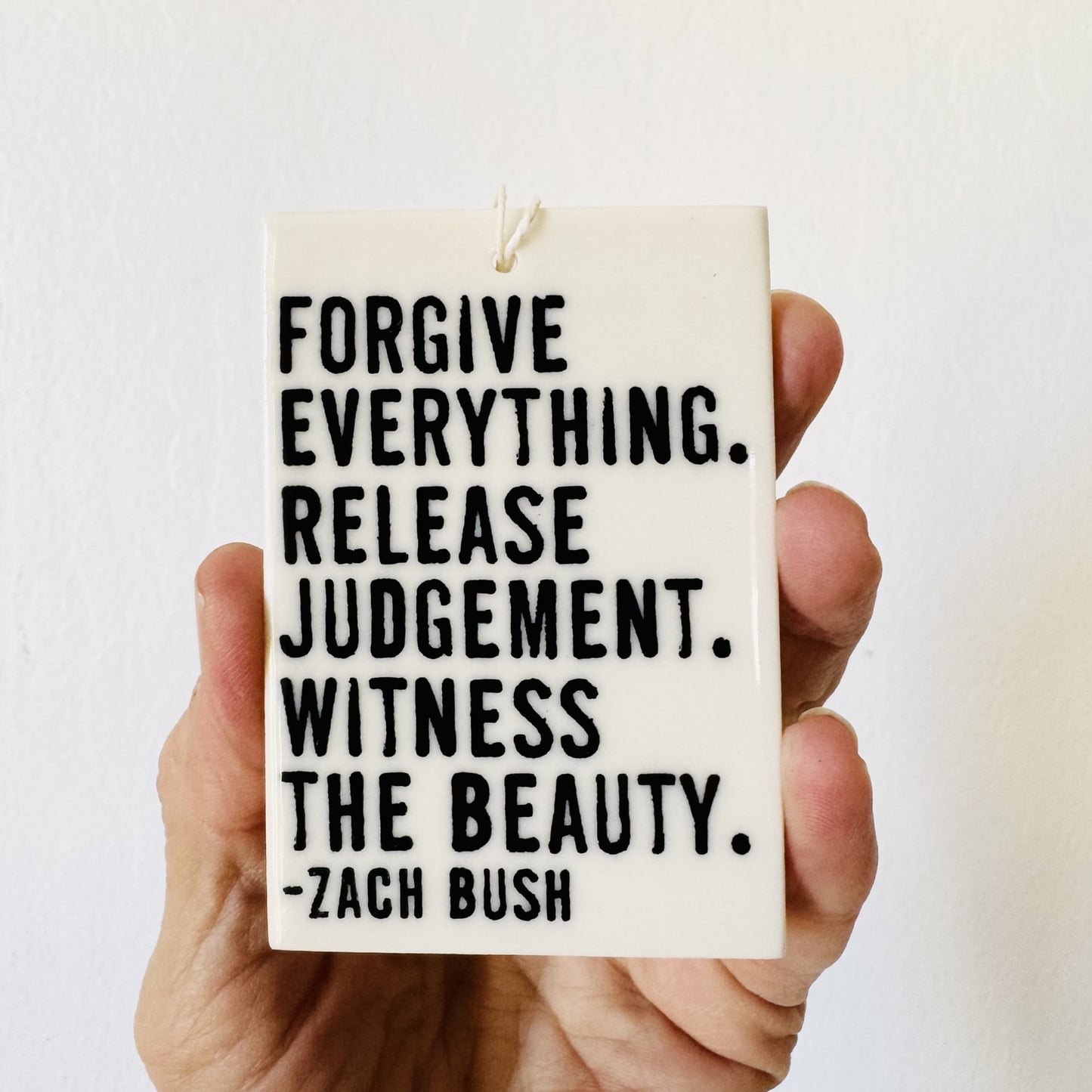zach bush ceramic wall tag
