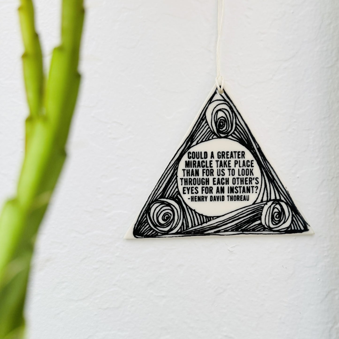 henry david thoreau quote ceramic wall tag • daily reminder
