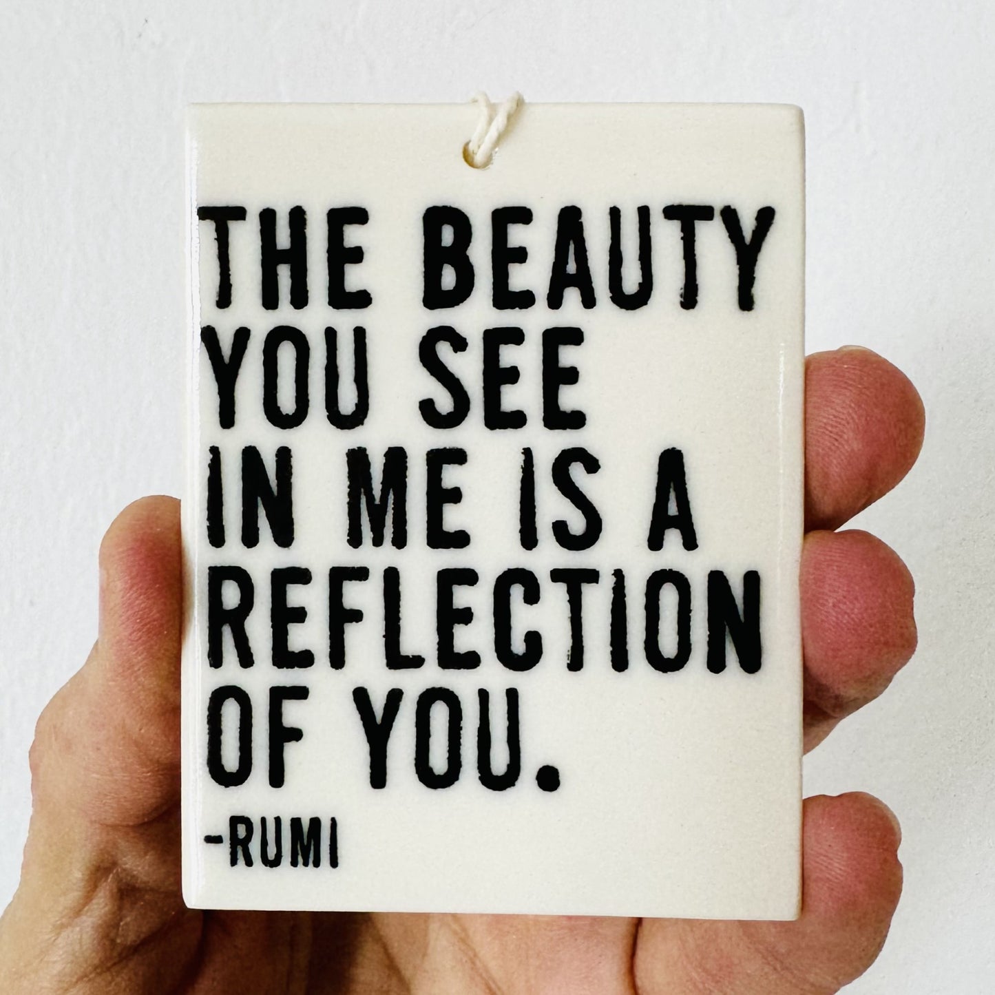 rumi quote ceramic wall tag
