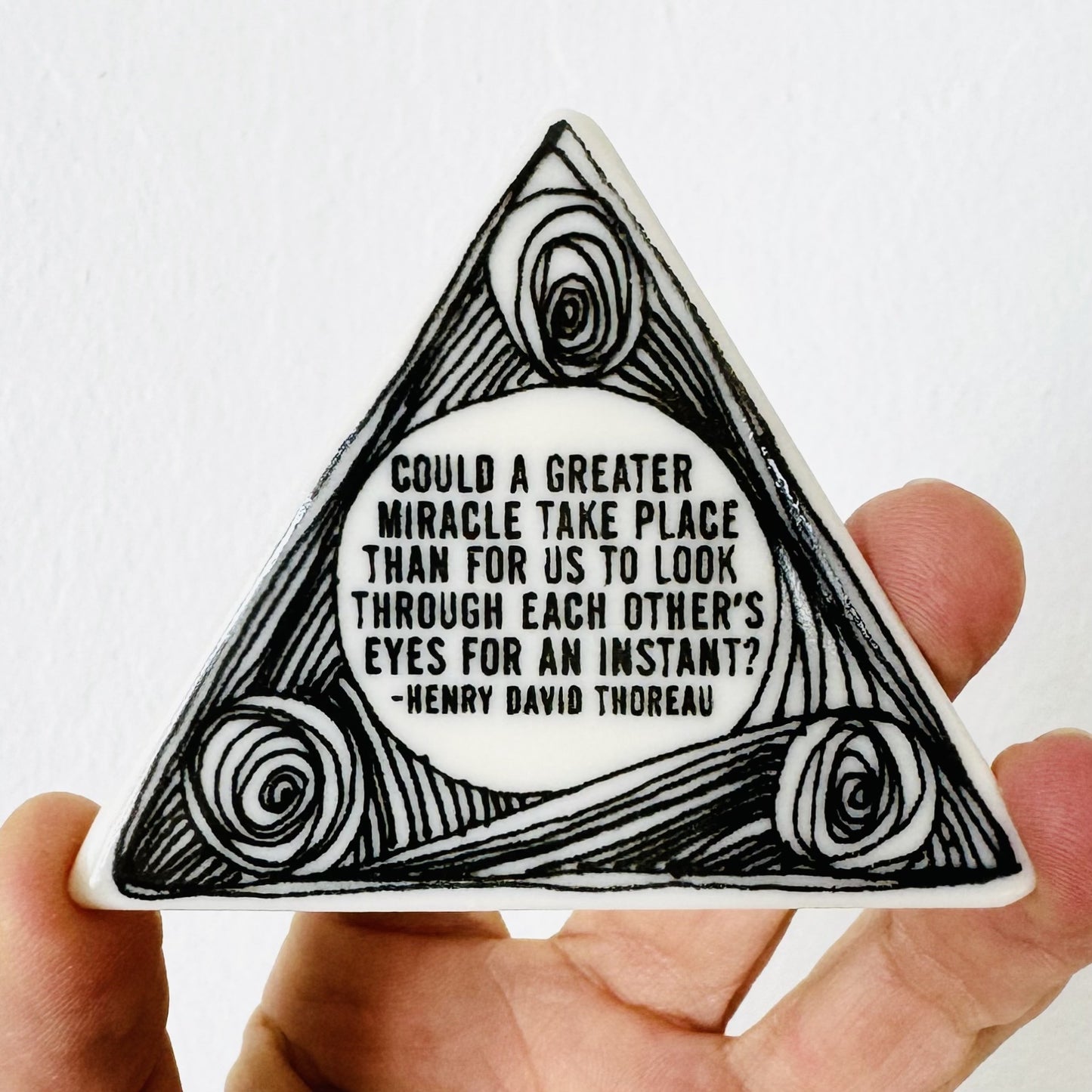 henry david thoreau quote ceramic magnet 2.81" w x 2.69" h