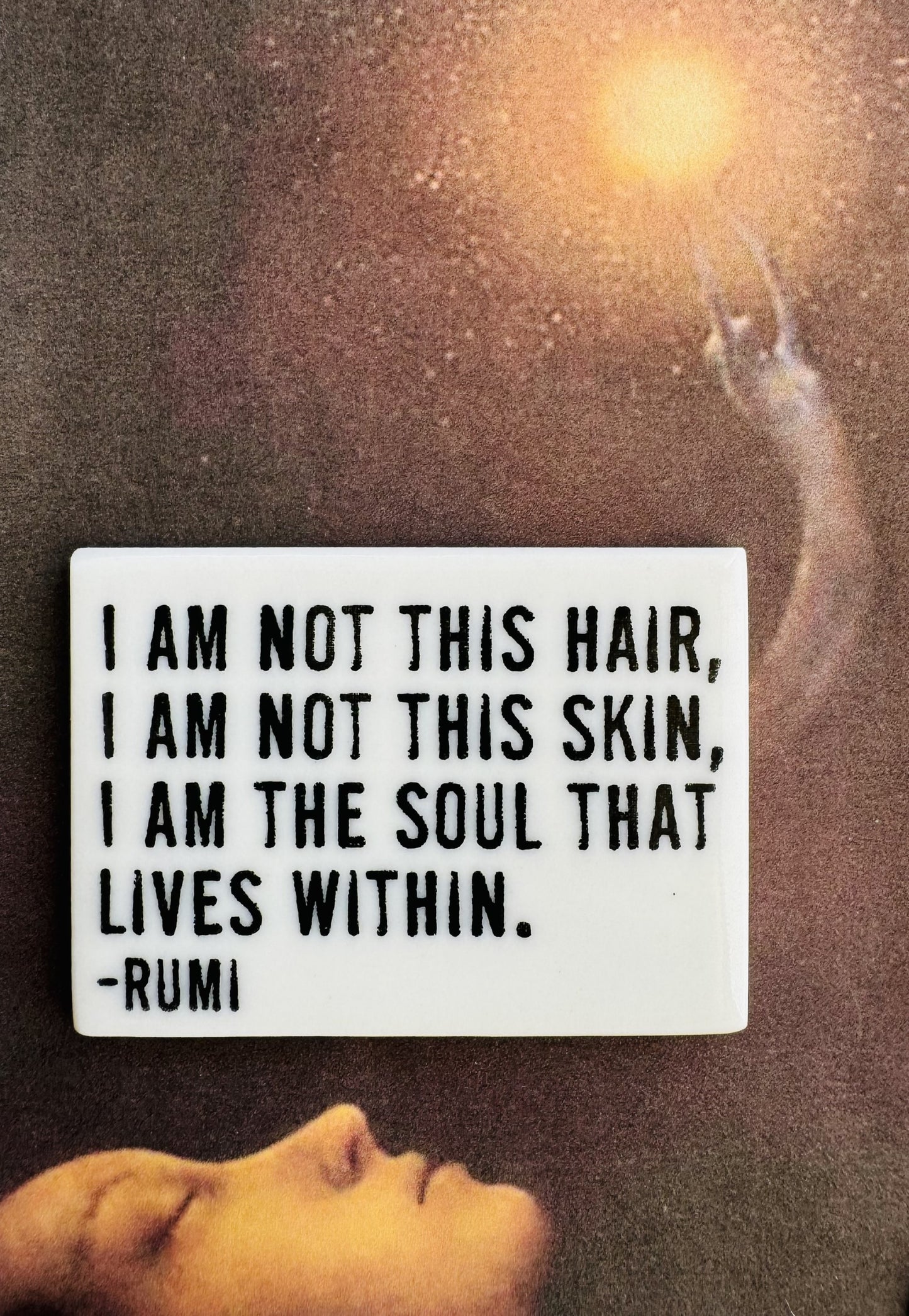 rumi quote ceramic magnet 2.25" w x 1.63" h