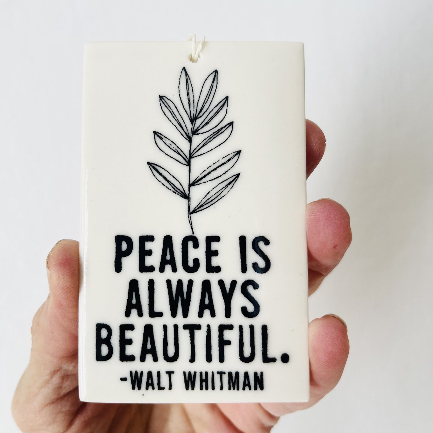 walt whitman quote ceramic wall tag