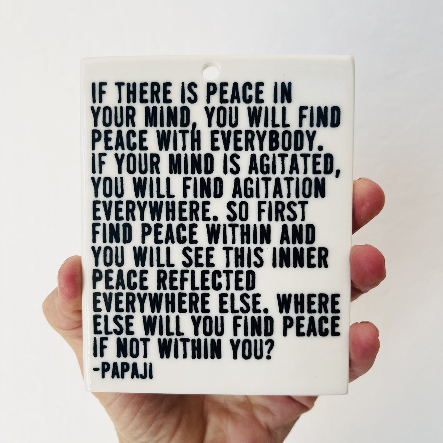 papaji quote ceramic wall tile