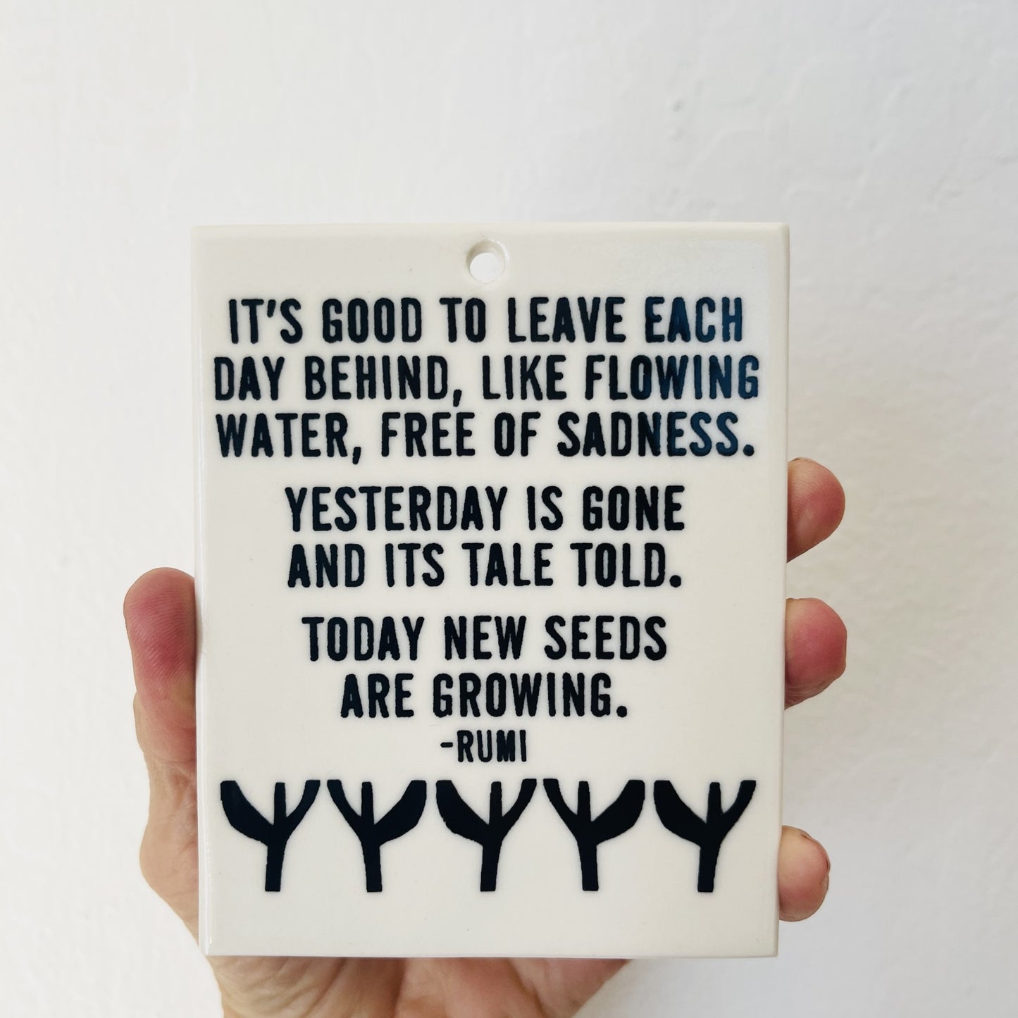 rumi quote ceramic wall tile