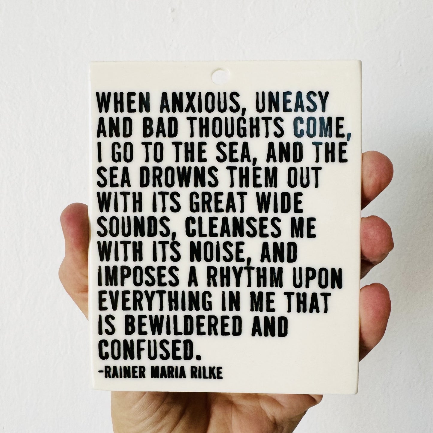 rainer maria rilke quote ceramic wall tile