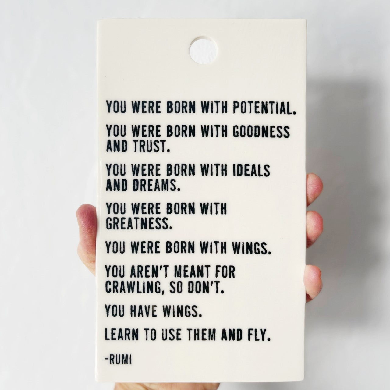 rumi quote ceramic wall tile