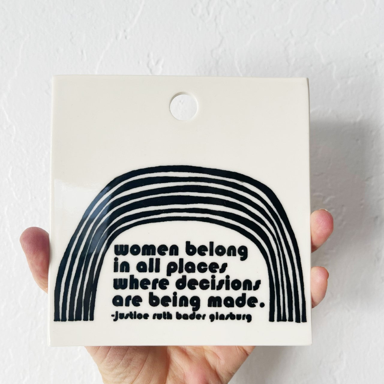ruth bader ginsburg quote ceramic wall tile