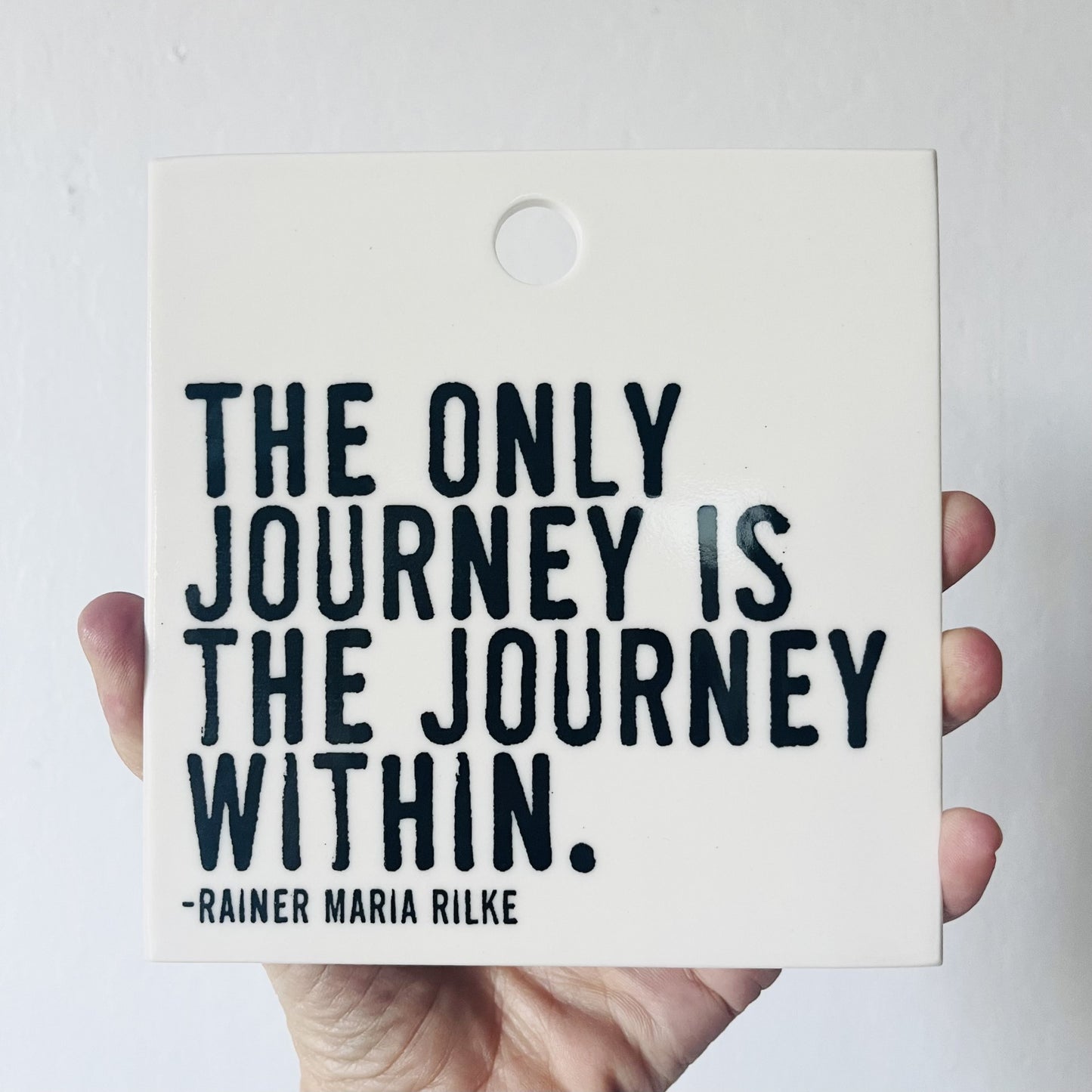 rainer maria rilke quote ceramic wall tile