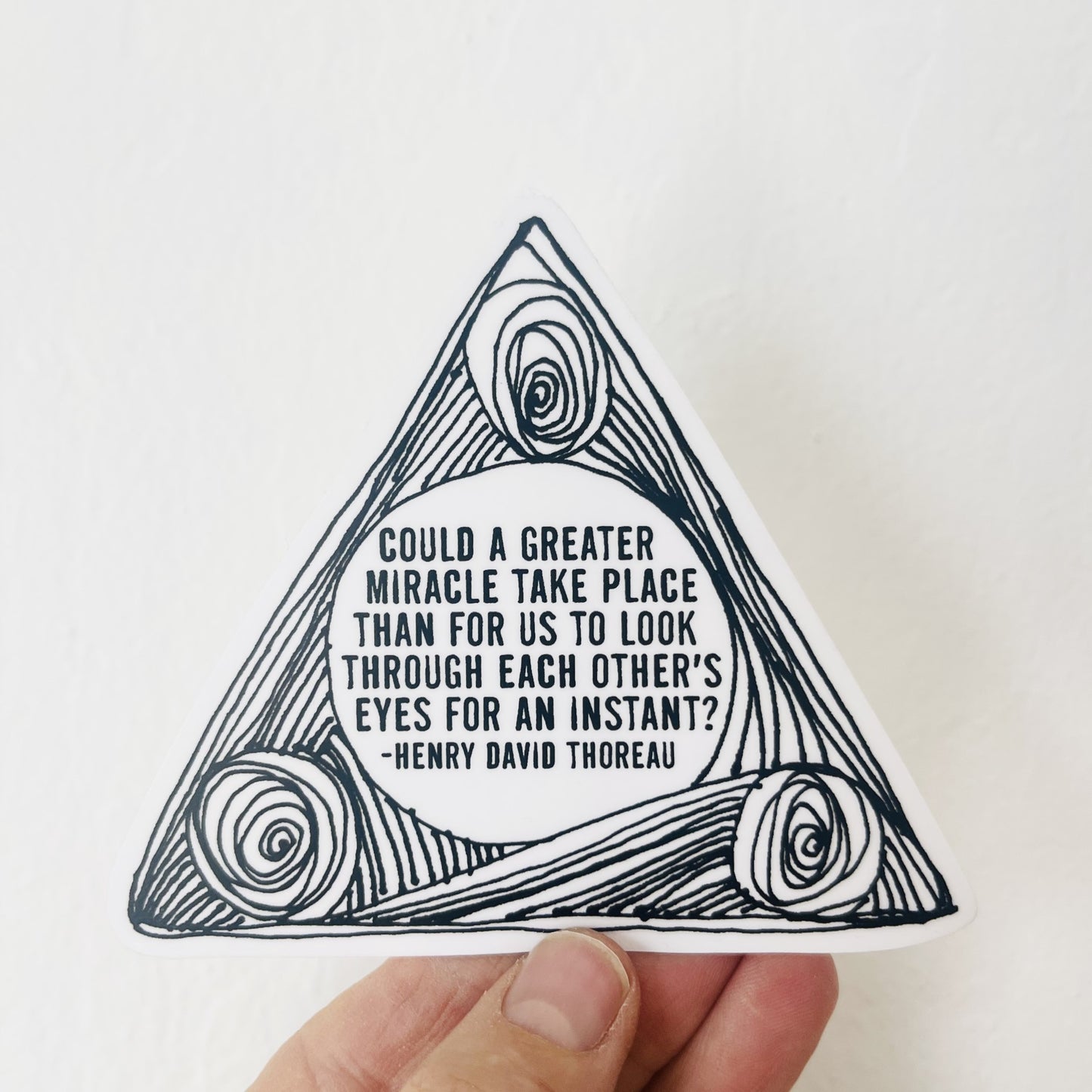 vinyl sticker henry david thoreau could a greater miracle take plan than for us took look through each other's eyes for an instant?