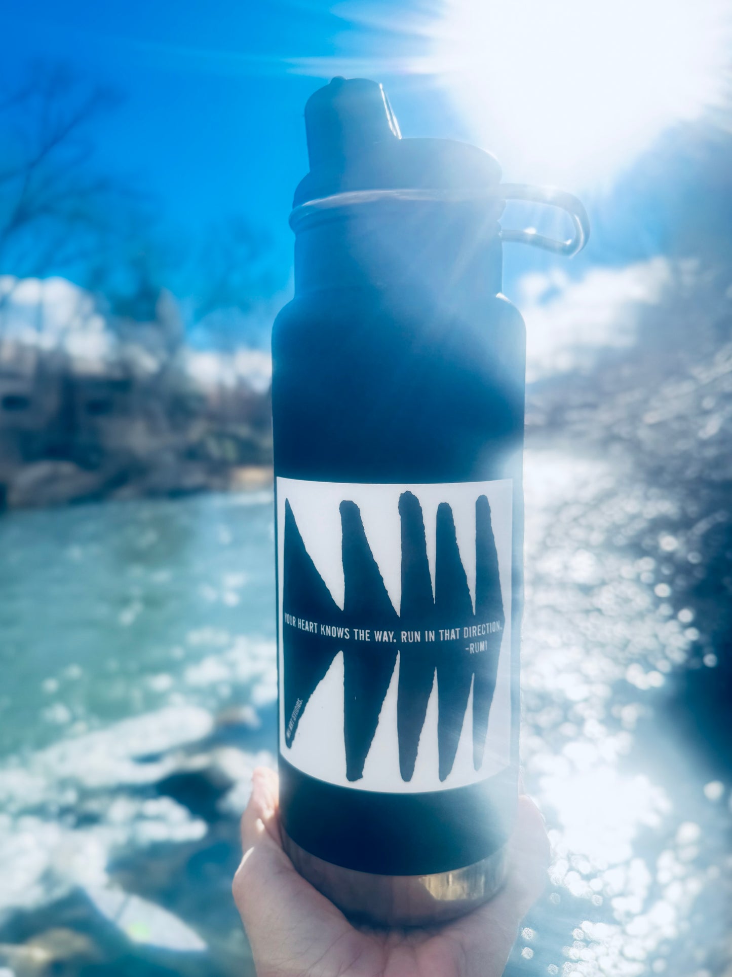 4" w x 4" h rumi vinyl sticker hand painted pattern • bumper sticker • water bottle sticker • journal sticker