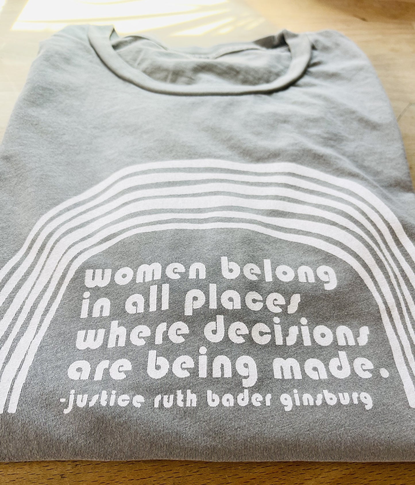 UNISEX 100% jersey cotton t-shirt screen printed with water based ink made, printed and sewn in usa.