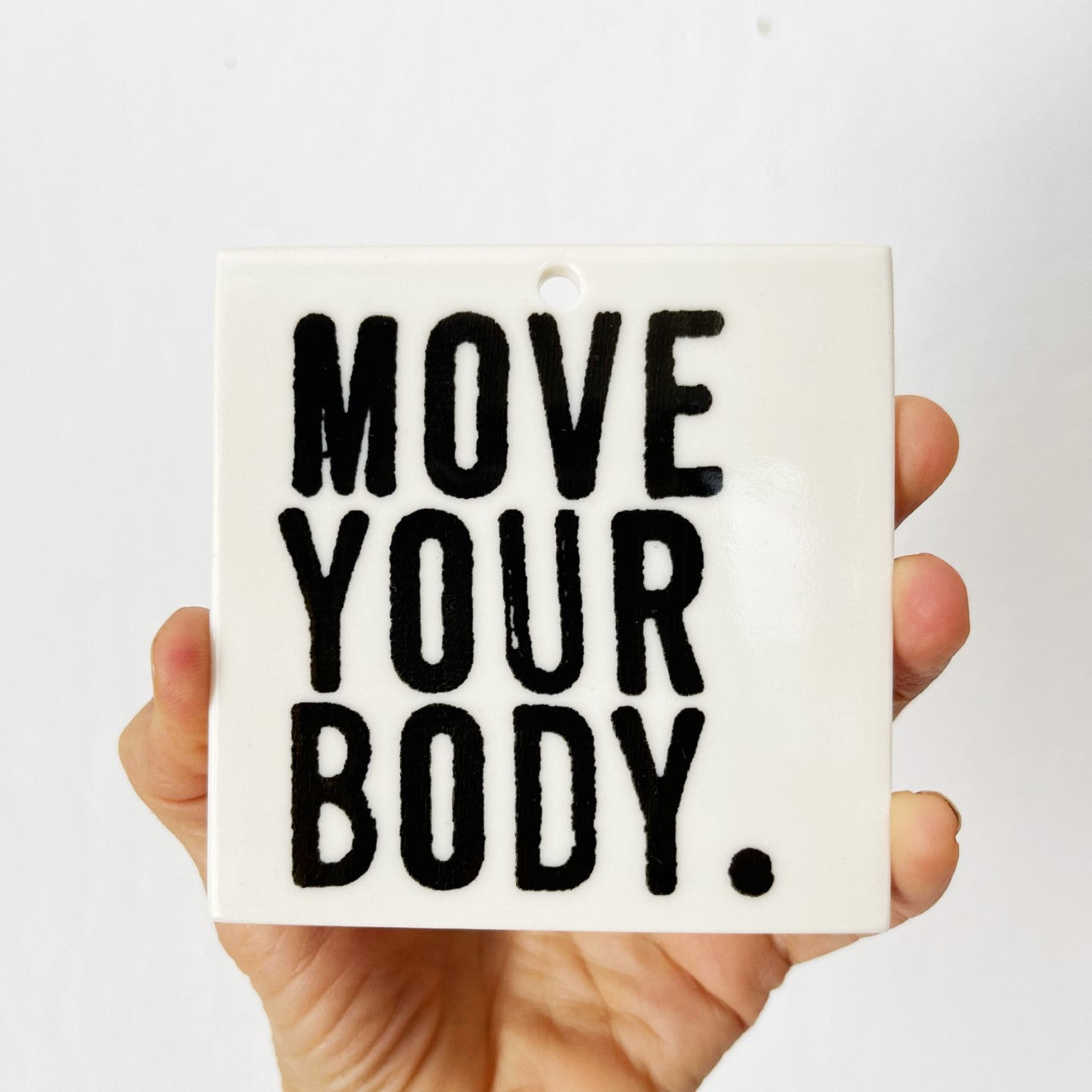 move your body ceramic wall tile