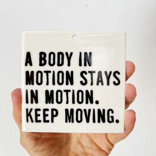 move your body ceramic wall tile
