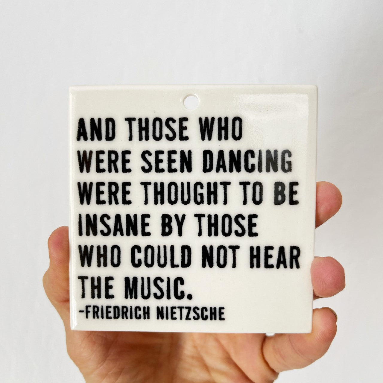 friedrich nietzsche quote ceramic wall tile