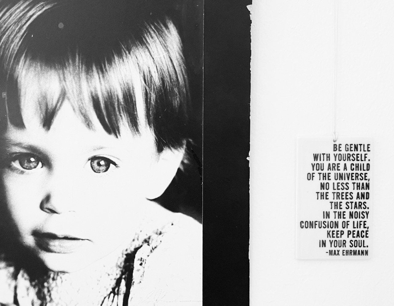 max ehrmann quote ceramic wall tag