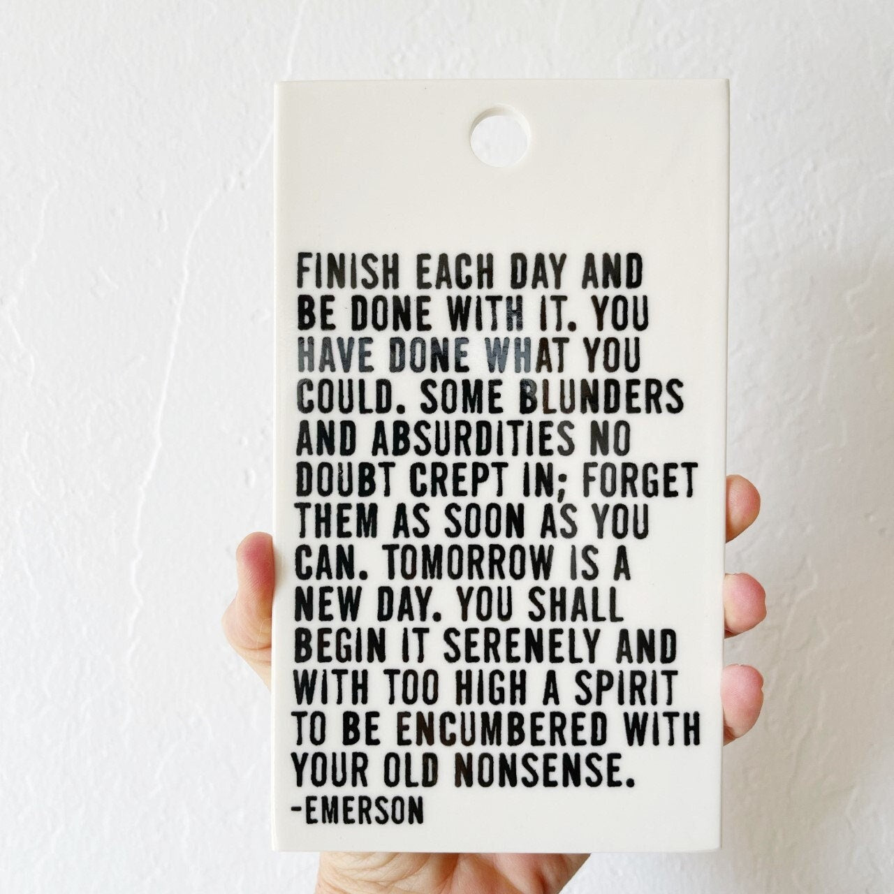 ralph waldo emerson quote ceramic wall tile