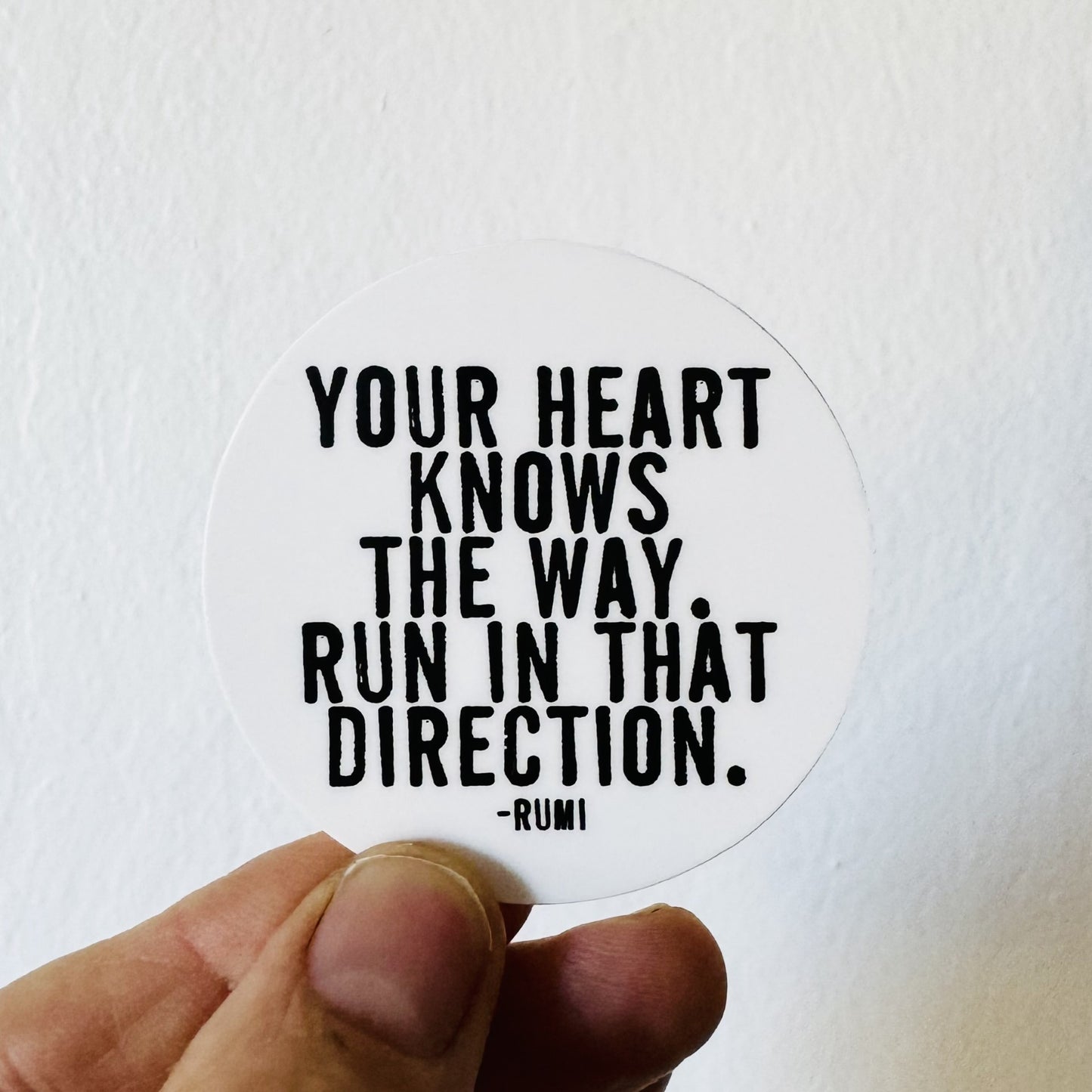 2" round vinyl sticker rumi quote • water bottle sticker • journal sticker