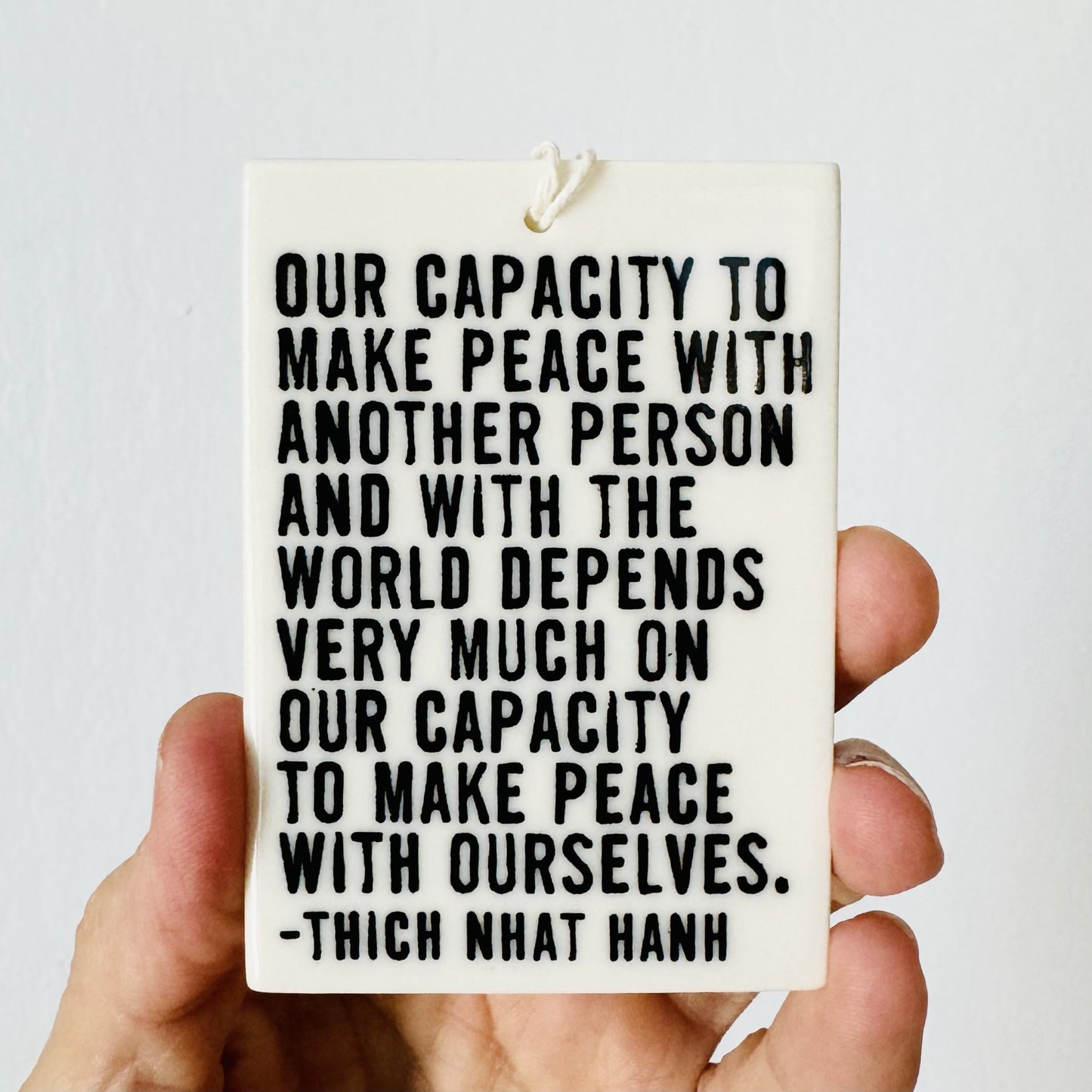 thich nhat hanh ceramic wall tag