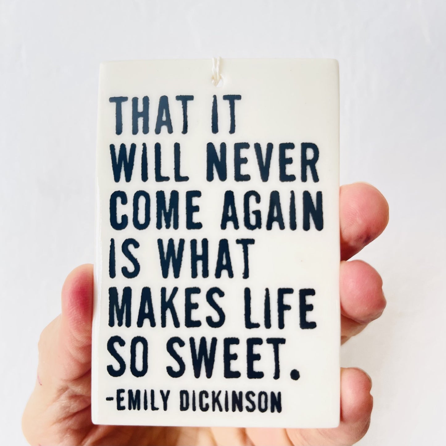 emily dickinson quote ceramic wall tag