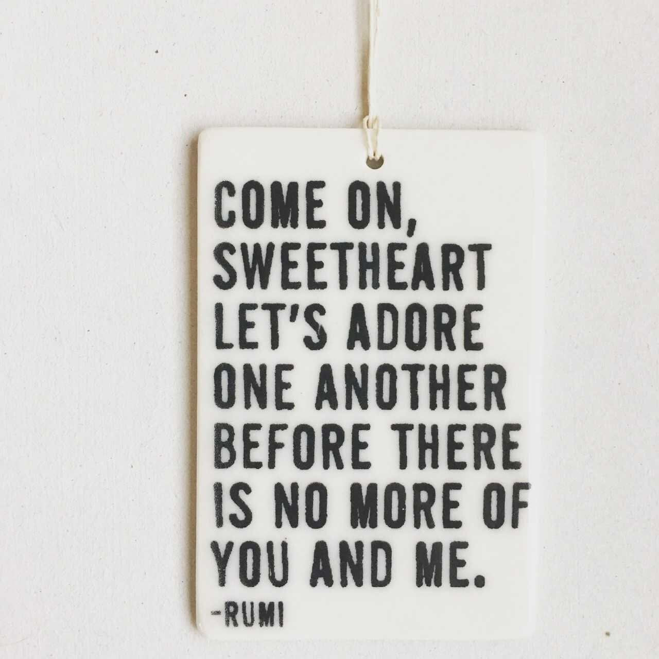rumi quote | rumi wall hanging | rumi wall art | rumi poetry | rumi poem| ceramic wall tag | gift for spouse | valentines day | lovers