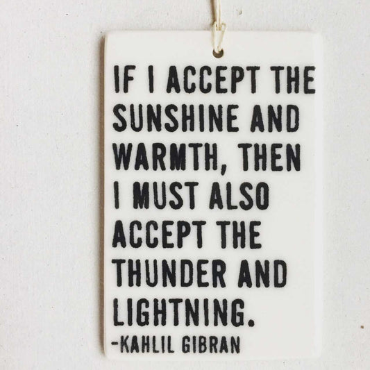 gibran quote ceramic wall tag