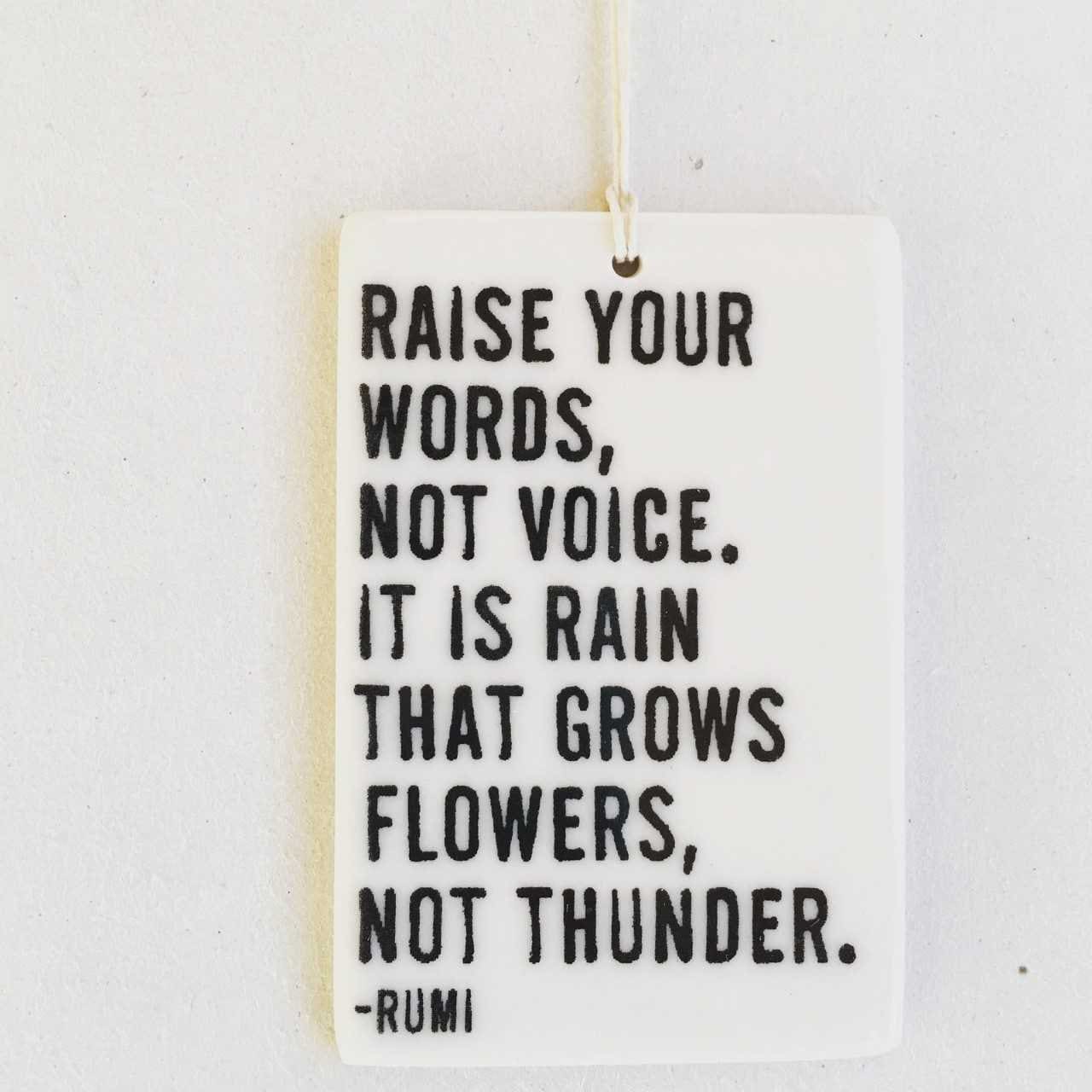rumi quote | rumi wall hanging | rumi wall art | rumi poetry | rumi poem| ceramic wall tag | inner peace | parenting | meaningful gift