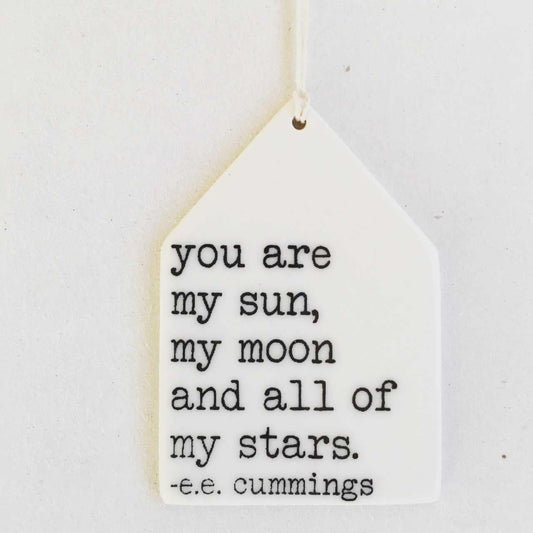 ee cummings quote ceramic wall tag