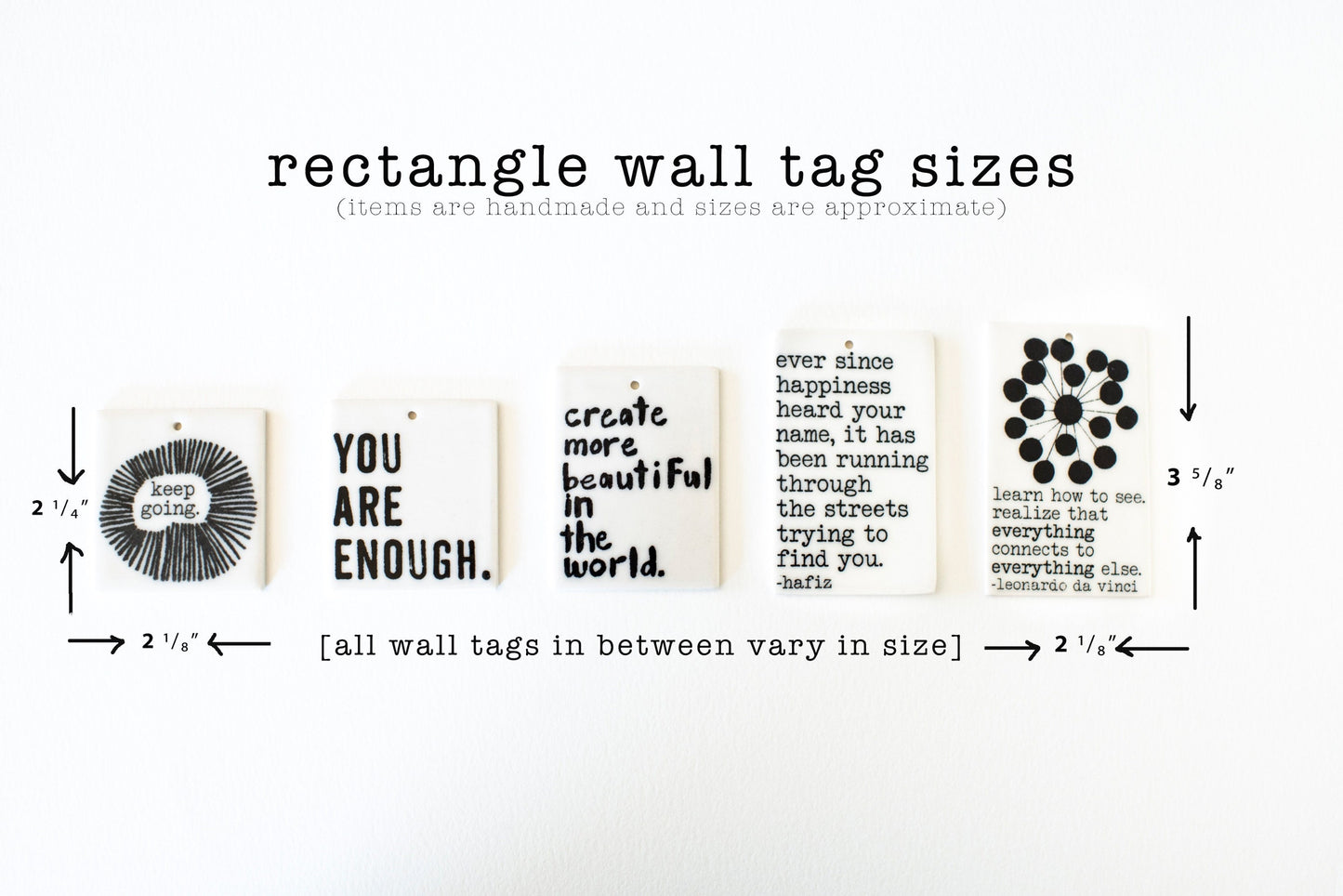 start somewhere ceramic wall tag