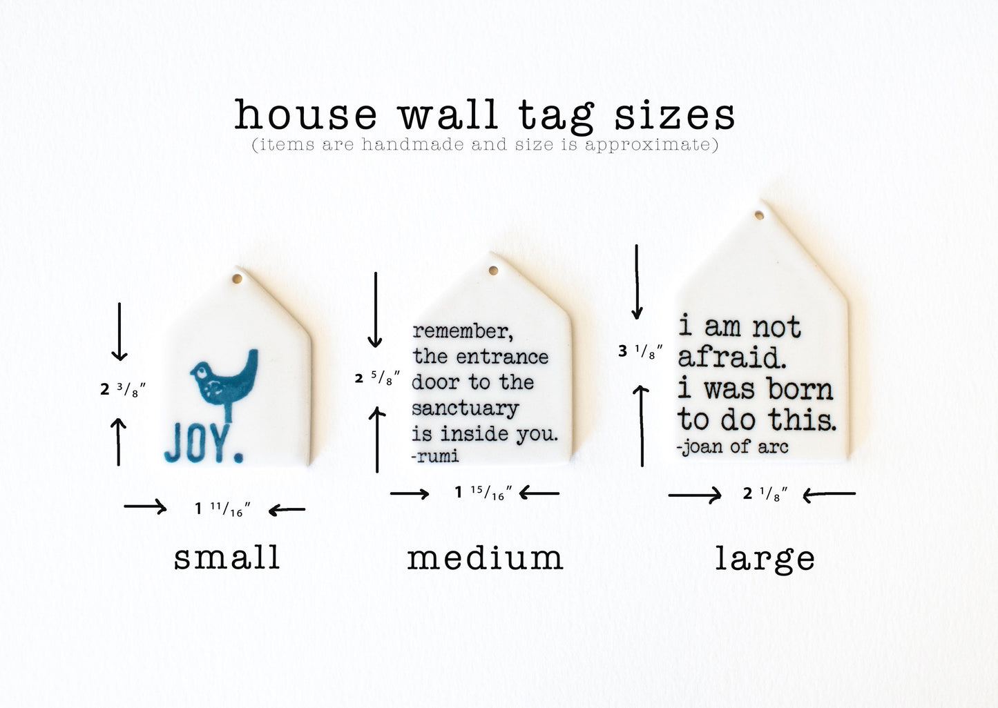 joy quote | ceramic wall tag | ceramic wall art | gift for friend | minimalist design | home decor | meaningful gift