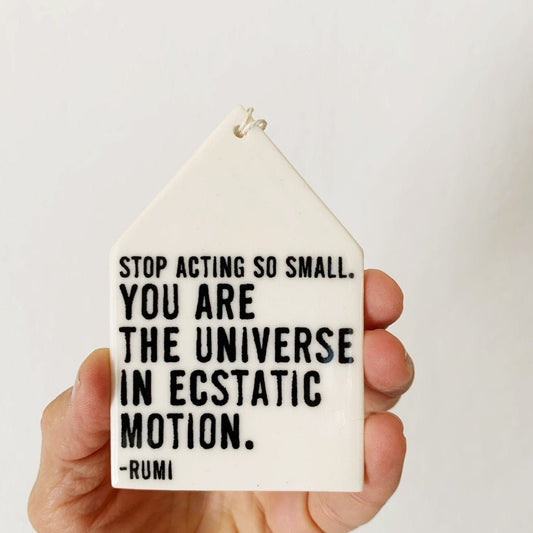 rumi quote ceramic wall tag