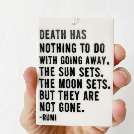 rumi quote ceramic wall tag