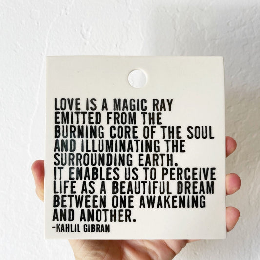 khalil gibran quote | kahlil gibran quote | gibran quote | ceramic wall plaque | ceramic wall art | screenprinted ceramics | meaningful gift
