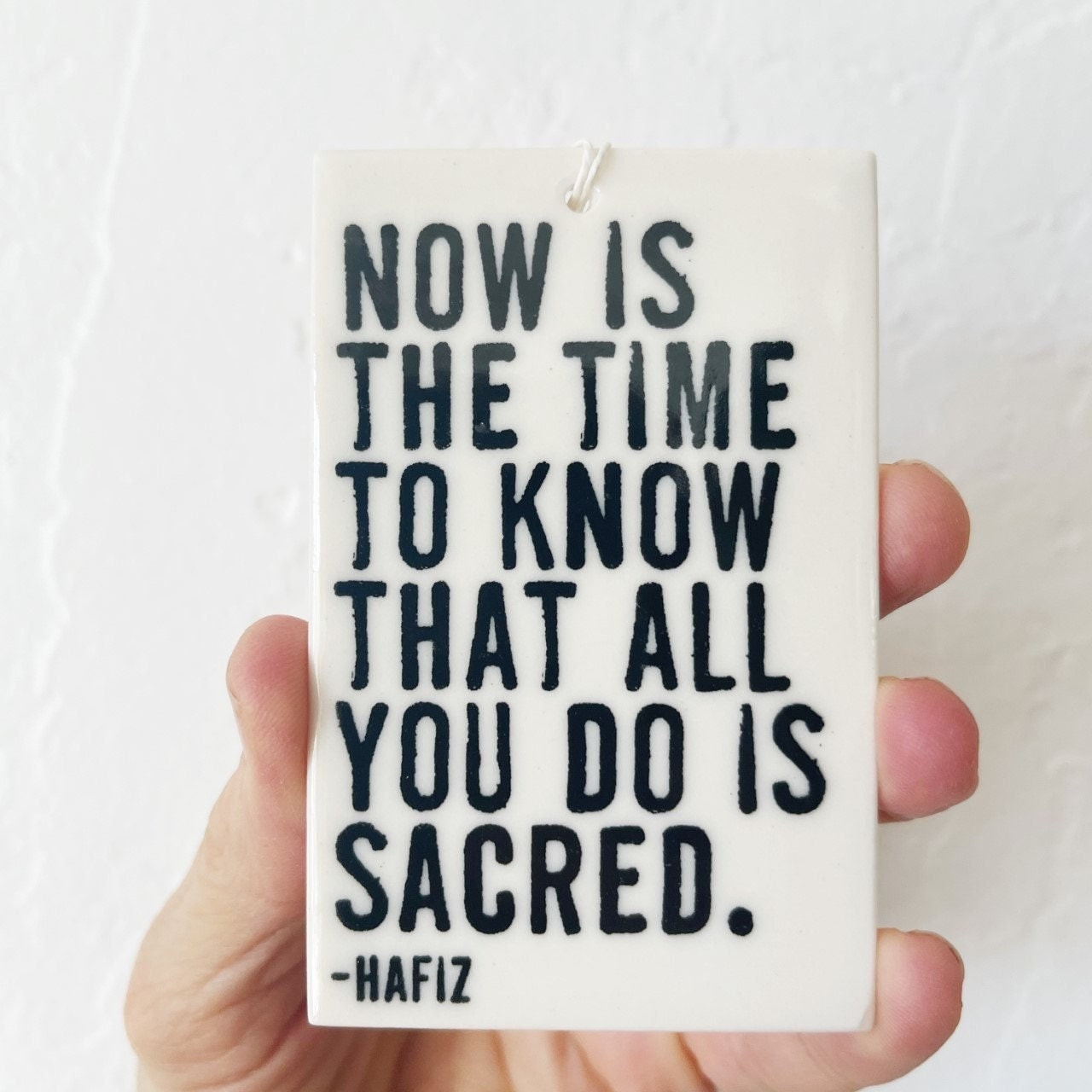 hafiz wall hanging | hafiz quote | hafez quote | ceramic wall tag | screenprinted ceramics | gift for friend | meaningful gift | home decor