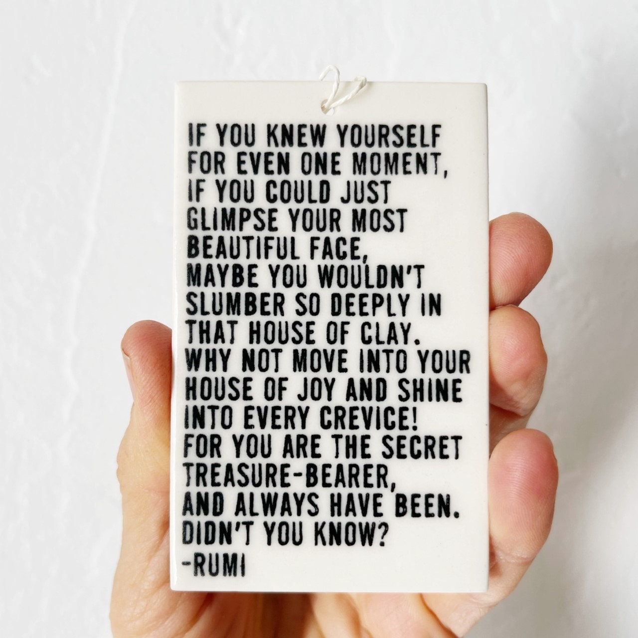rumi wall hanging | rumi quote | rumi wall art | rumi poetry | rumi poem| ceramic wall tag | inner peace | meaningful gift
