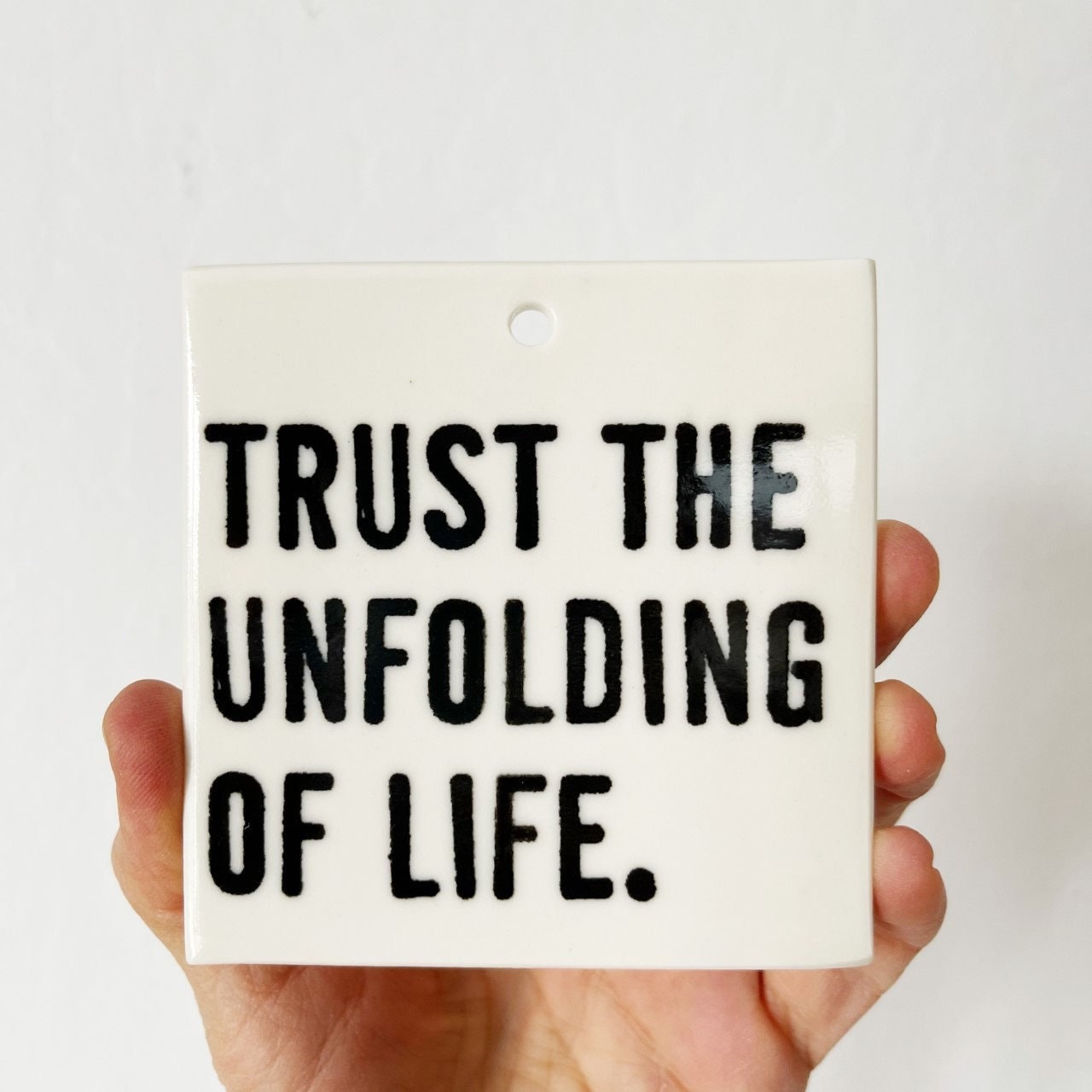trust | trust ceramic wall tile | ceramic wall art | daily inspiration | trust life | go with the flow | meditation | accept | surrender